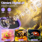 Microscopio digital de mano 4K 1000X para niños con pantalla IPS de 2.0