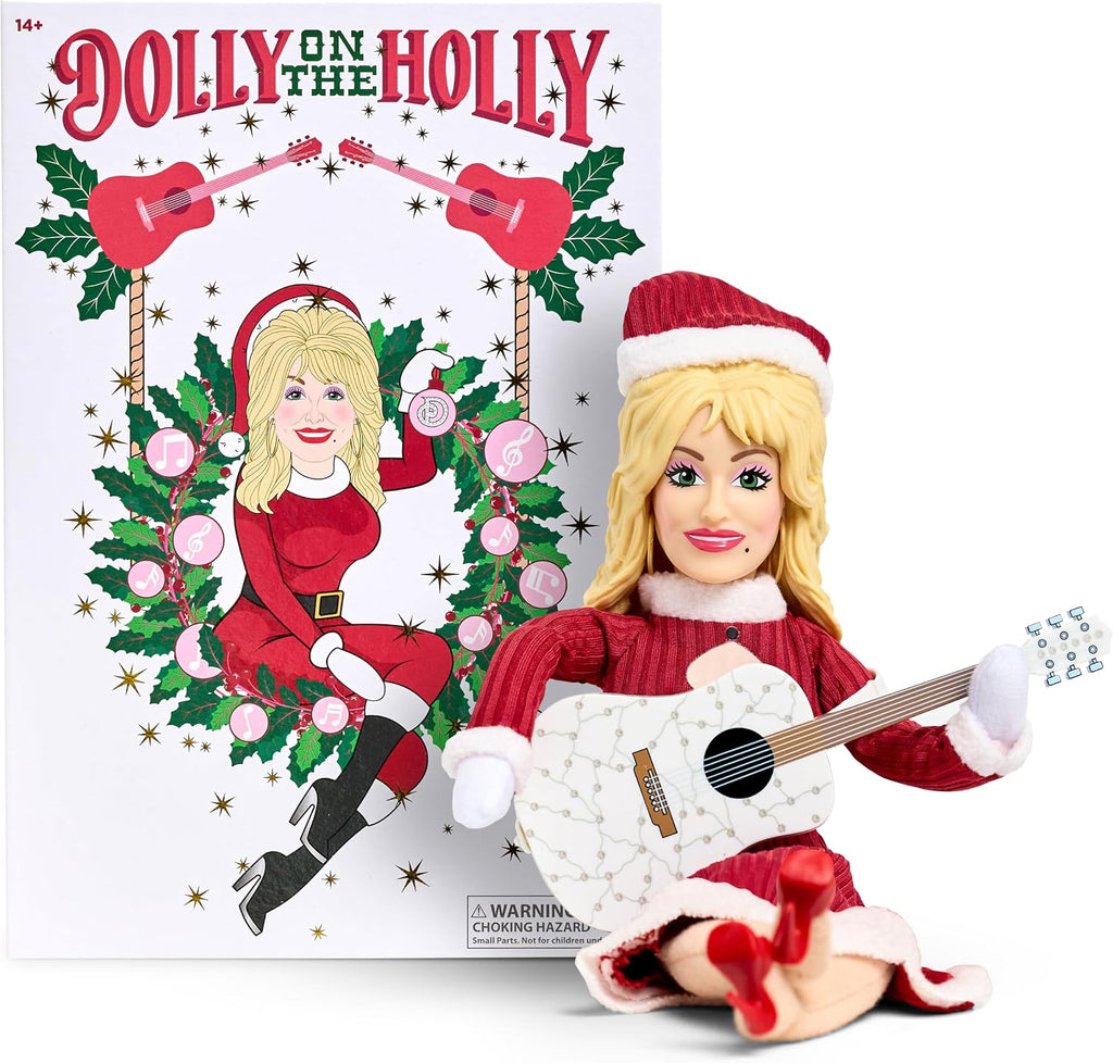 Muñeca de peluche Dolly on the Holly - Muñeca de mantel de Parton de