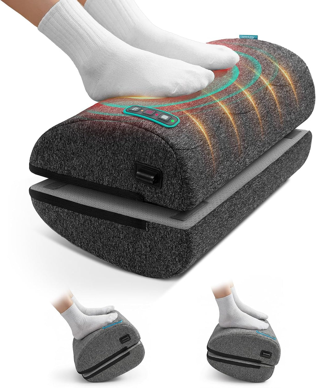 Lámpara Snailax Reposapiés ergonómico debajo del escritorio con calor, vibración y