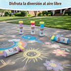 Juego de 12 tizas para acera, color rosa, azul, morado