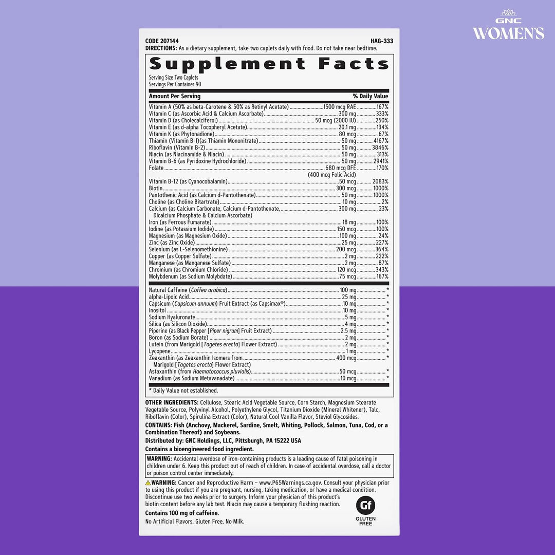 GNC Multivitamínico de energía y metabolismo para mujeres - 180 cáp...