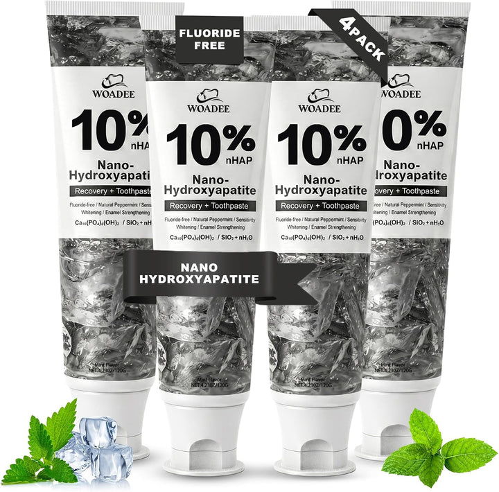 Pasta dental Woadee 10% nano hidroxiapatita, sin fluoruro, blanquea...