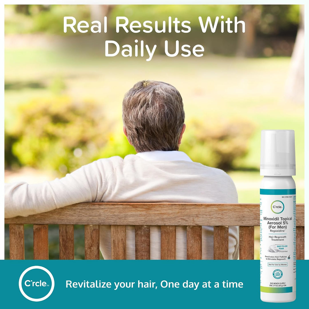Regoxidine Men's 5% Minoxidil Foam ayuda a restaurar la pérdida...