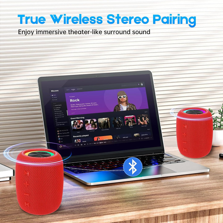 Parlante Bluetooth portátil, altavoz inalámbrico BT5.3 de 20W con d...