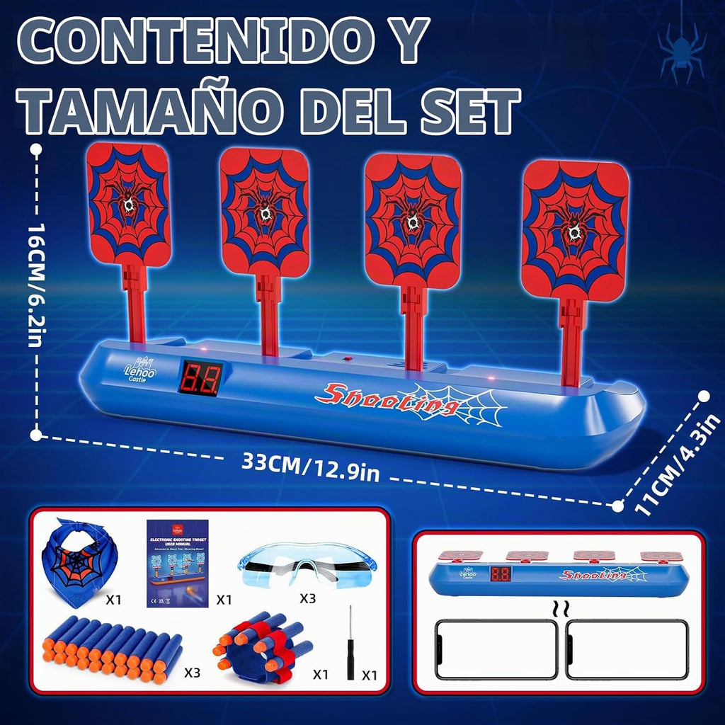 Lehoo Castle Disparador Electrónico de Blanco con Auto-Reinicio para Nerf Gun, Rojo