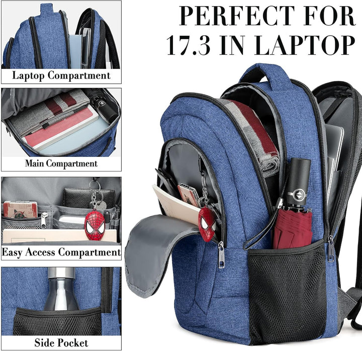 BIKROD Mochila para mujeres y hombres, mochilas escolares extra gra...