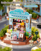 Rolife Kit de casa en miniatura de helado de verano