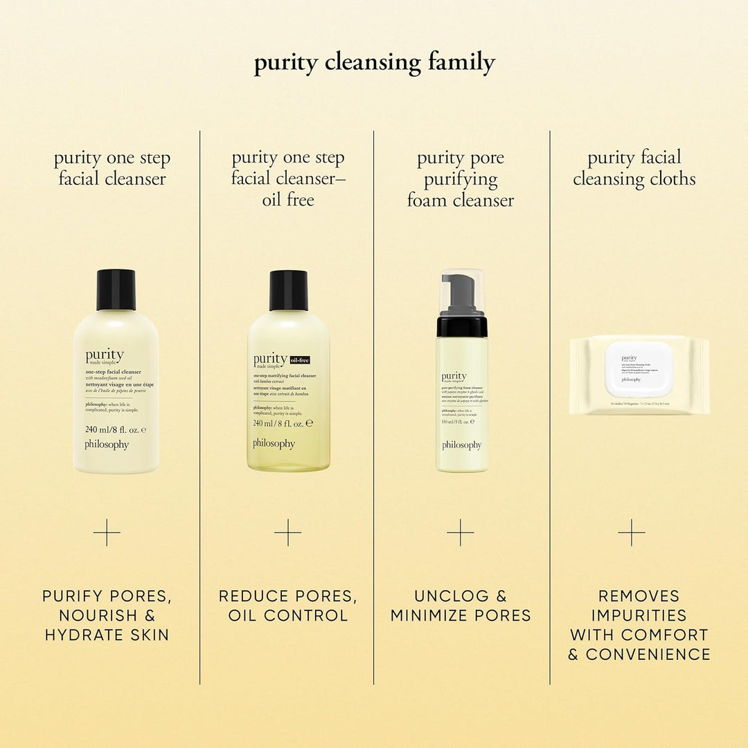 philosophy Limpiador facial simple de un solo paso, con aceite de s...