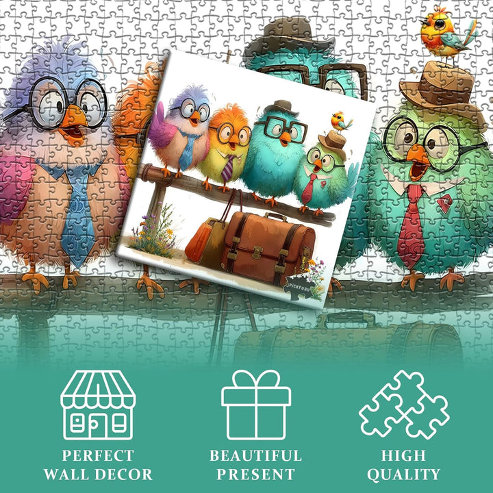 PICKFORU Funny Bird Puzzles for Adults 1000 Pieces Nature