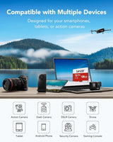 Lexar E-Series - Juego de 2 tarjetas micro SD de 128 GB, tarjeta de...