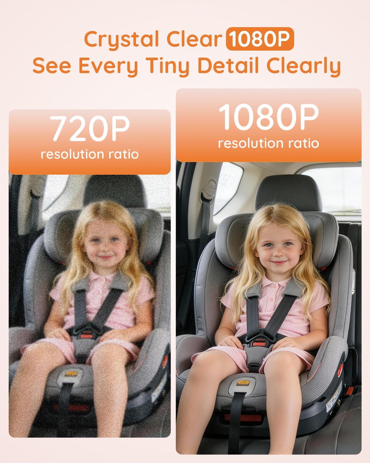 Babyvue BV3 MAX Monitor de bebé con cámara dual para automóvil con...