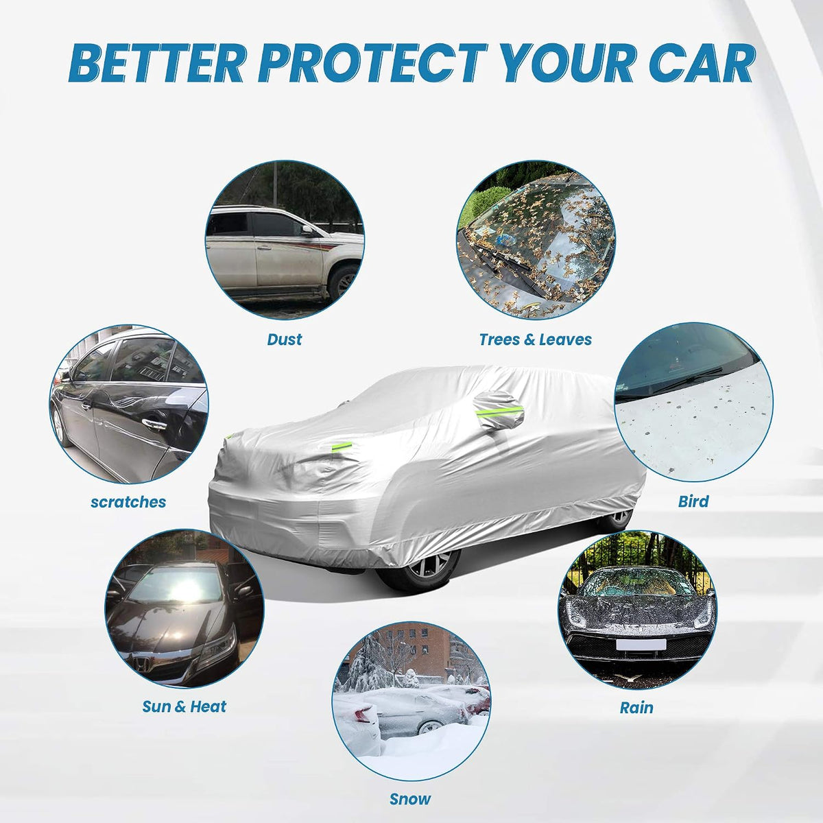 Funda impermeable para automóvil, SUV para todo tipo de clima