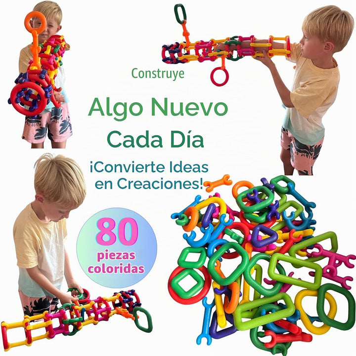 LAVIBI Click &amp; Create Builder Set (80 piezas) - Bloques de cons...