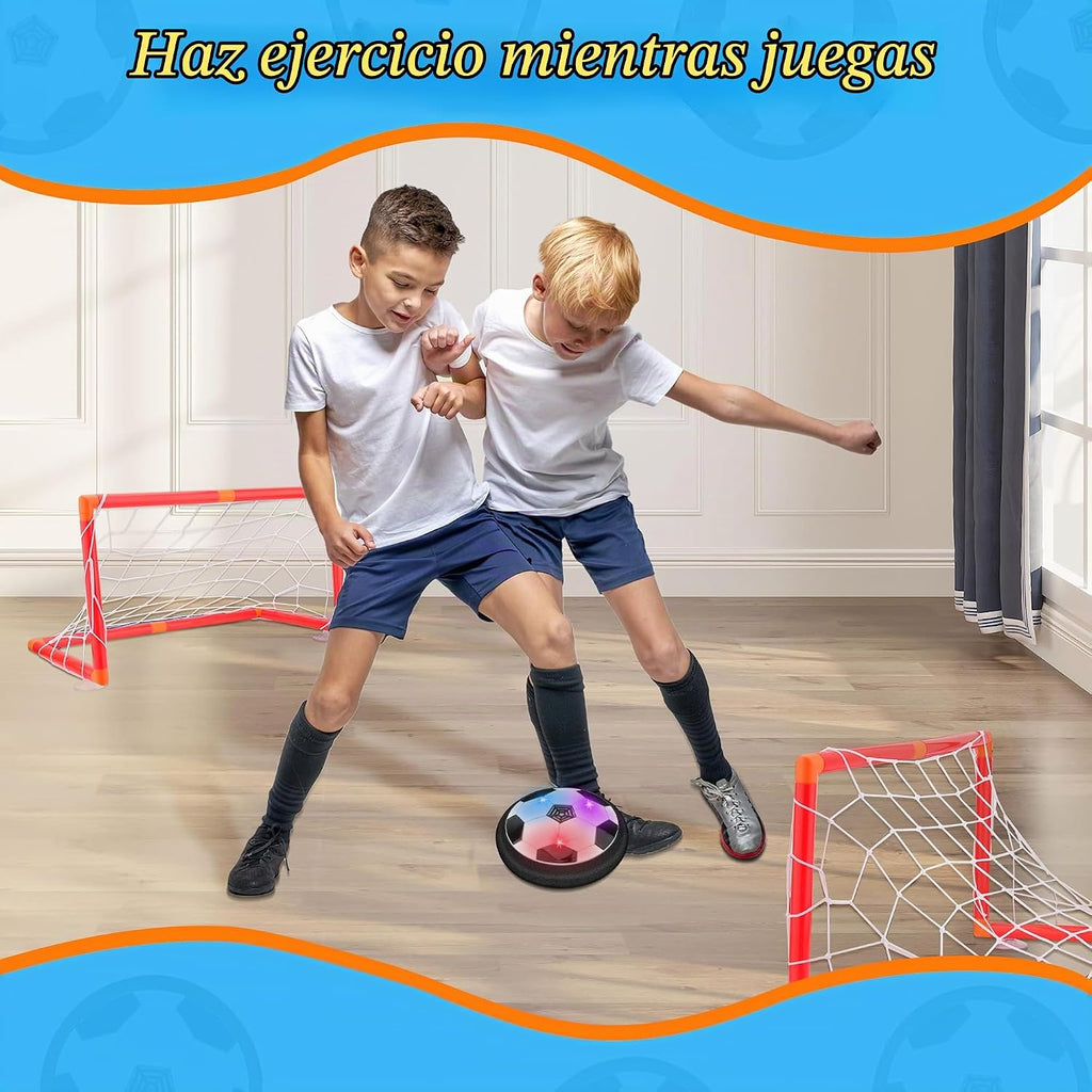 Balón de fútbol LED Hover, juego de fútbol flotante con 2 porterías, juego de fútbol interior para niños y niñas, regalos de cumpleaños para niños pequeños, juguetes regalos para edades de 3 a 12 años