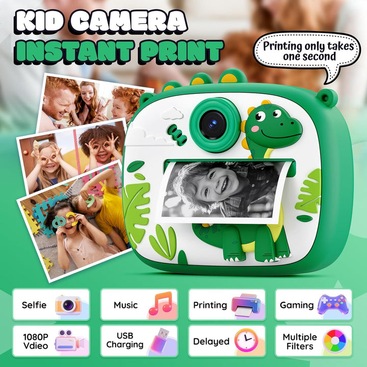 YOZISS - Cámara digital para niños de 3 a 8 años, cámara de impresi...