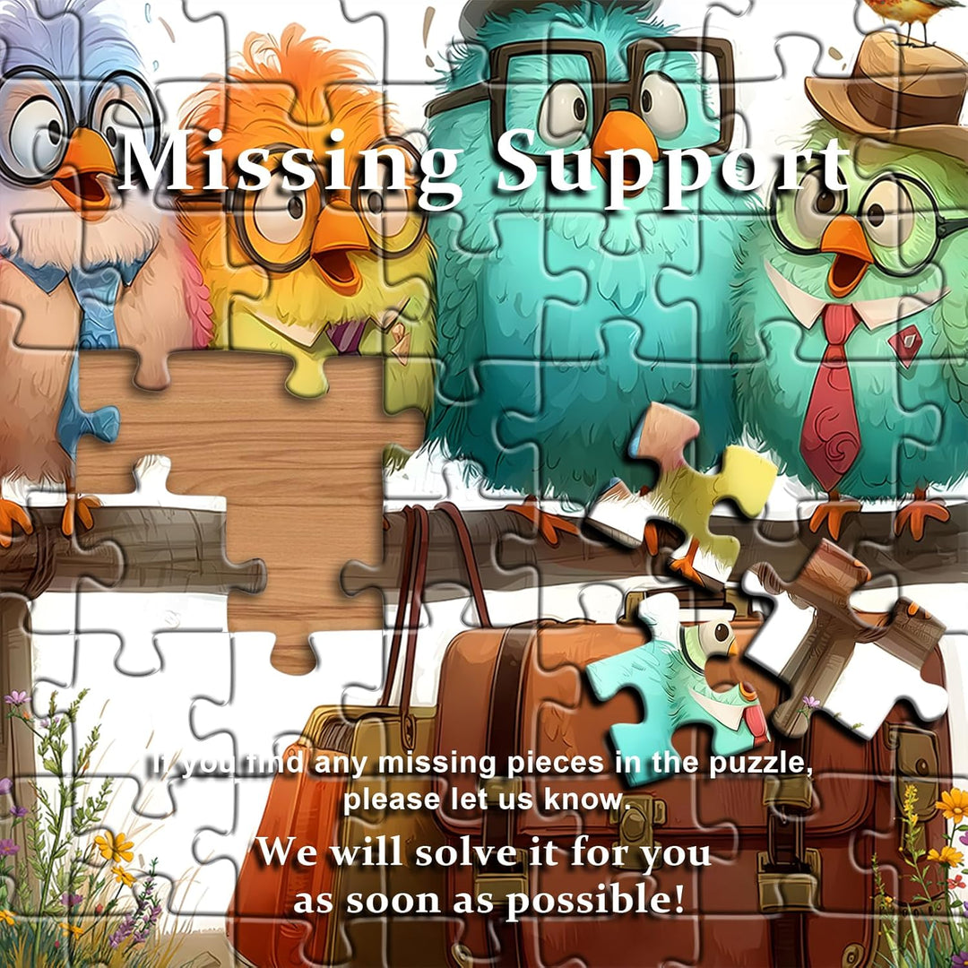 PICKFORU Funny Bird Puzzles for Adults 1000 Pieces Nature