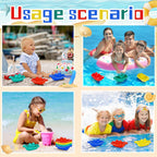 Woanger 100 juguetes de baño de barco pequeño, apilables, flotantes, juguetes de plástico para bebés y niños pequeños, piscina de verano y fiesta de bañera, vibrantes, 4 colores (colorido)