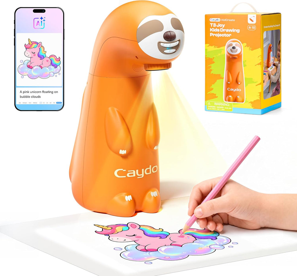 Caydo Proyector de dibujo T3 Joy AI, regalo de Navidad para niños a partir