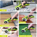 SnapFresh Tijeras eléctricas inalámbricas 4V con batería de 2.0Ah y luz LED