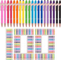 Yeaqee - Bolígrafo de 100 piezas a granel con punta de lápiz capacitivo, colores brillantes
