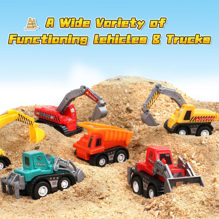 Juego de vehículos de construcción que se empujan para
