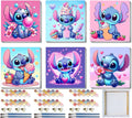 CraftyTime Pack de 6 Kits de Pintura por Números de Dibujos Animados para Niños con Lienzo con Marco, Pintura por Números para Niños de 4-8-12 años, Kits de Pintura Acrílica y al Aceite Fáciles para