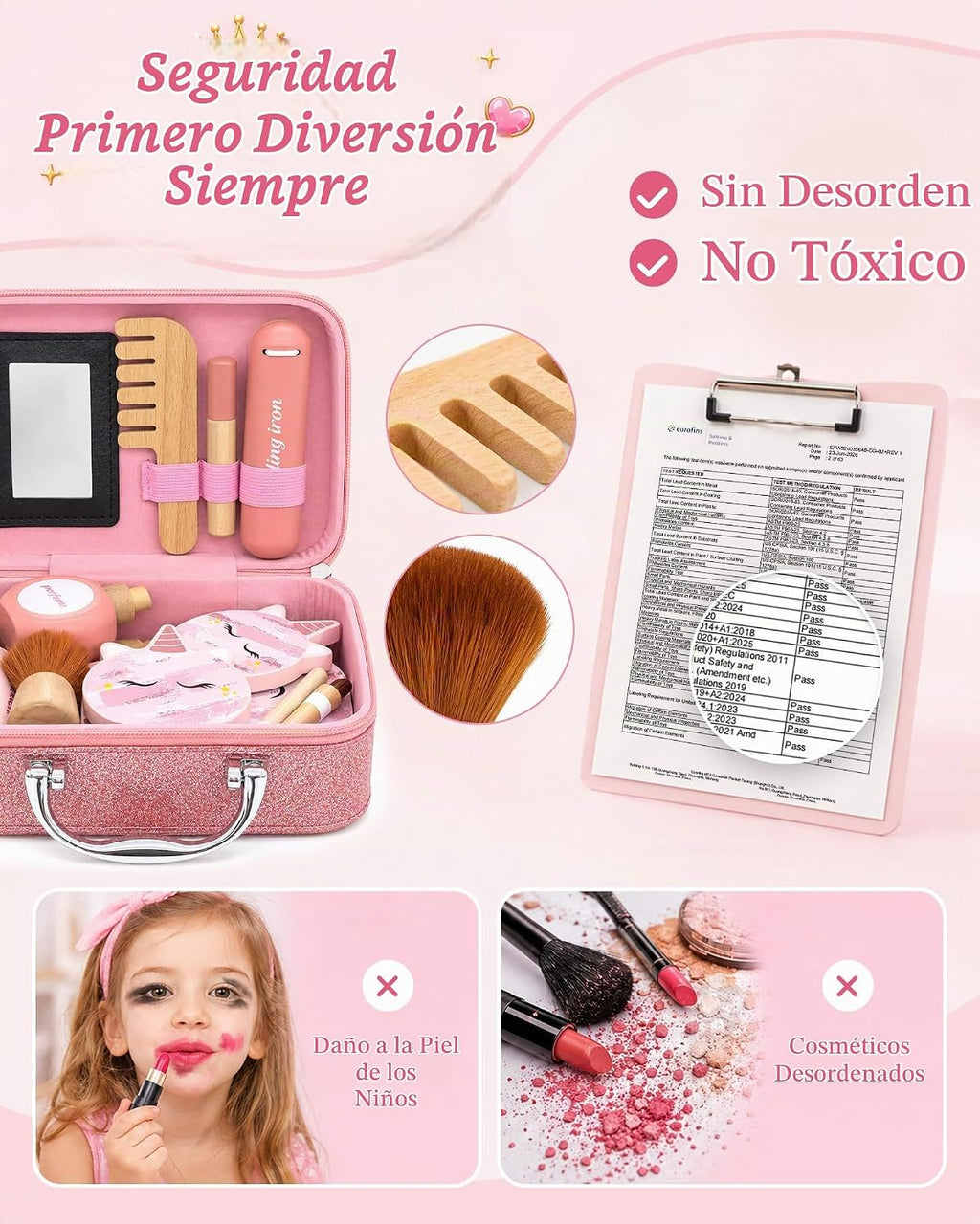 Juego de maquillaje de juego de simulación de madera de unicornio