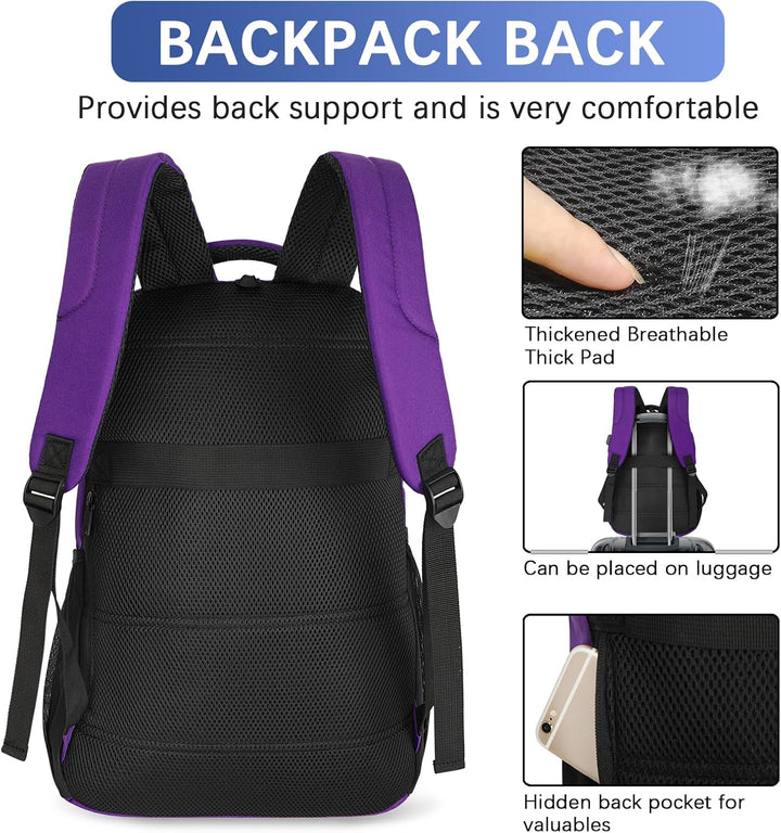 LARIPOP - Mochila para laptop de viaje de 15.6 pulgadas, mochila pa...