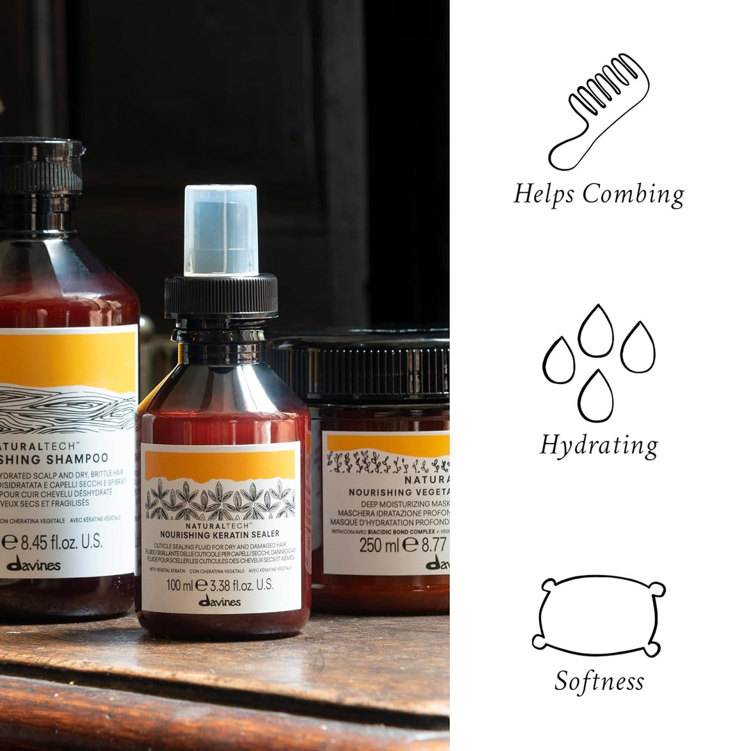 Davines Naturaltech - Sellador de queratina nutritivo, suavizante s...