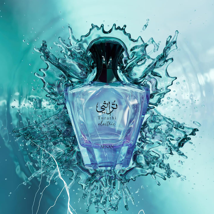 Afnan Turathi Electric - Eau de Parfum unisex, 3.0 onzas líquidas