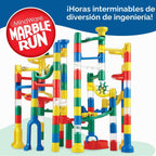 MindWare Marble Run: juego de 123 piezas (103 piezas duraderas y 20 canicas) Juego de construcción STEM para niños