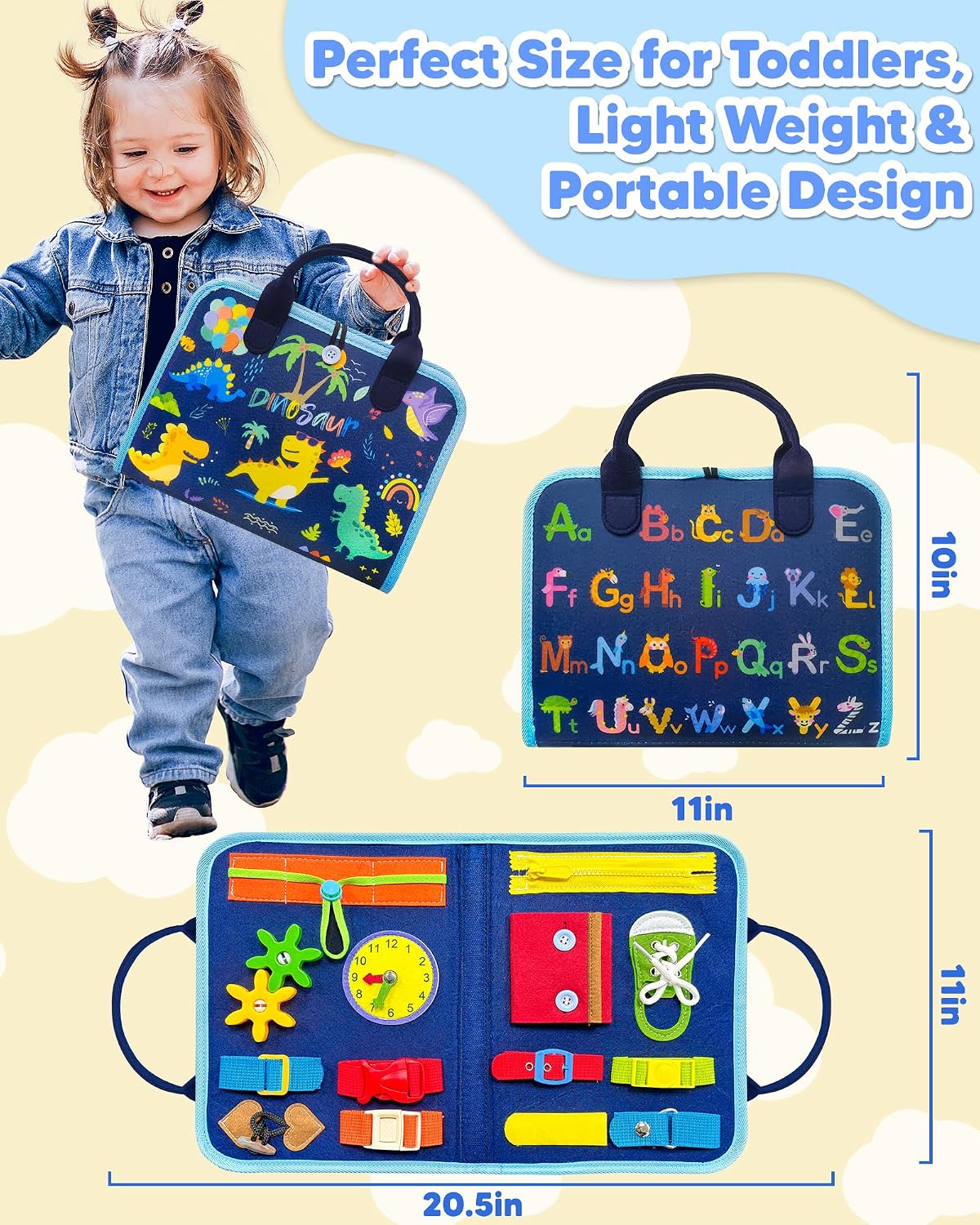 Busy Board Montessori Juguetes para niños pequeños, regalo de