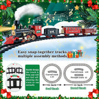 Juego de Tren BainGesk, Juego de Tren de Navidad con Vapor, Luz y Sonidos, Juguete de Tren Eléctrico para Niños y Niñas, Juego de Tren de Navidad para Debajo del Árbol, Regalos para Niños de 3, 4, 5