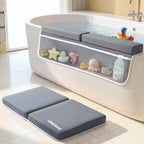 Juego de rodilleras y coderas de baño para bebé, tapete de baño de espuma viscoelástica de 1.5 pulgadas de grosor