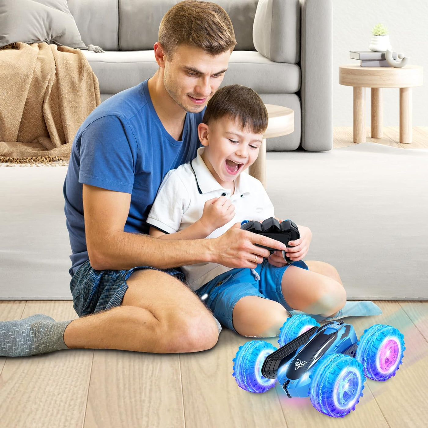 KKONES - Coche a control remoto, auto de acrobacias de radio contro...
