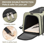 Petsfit Transportador de gatos mediano doble expandible para gatos y perros pequeños