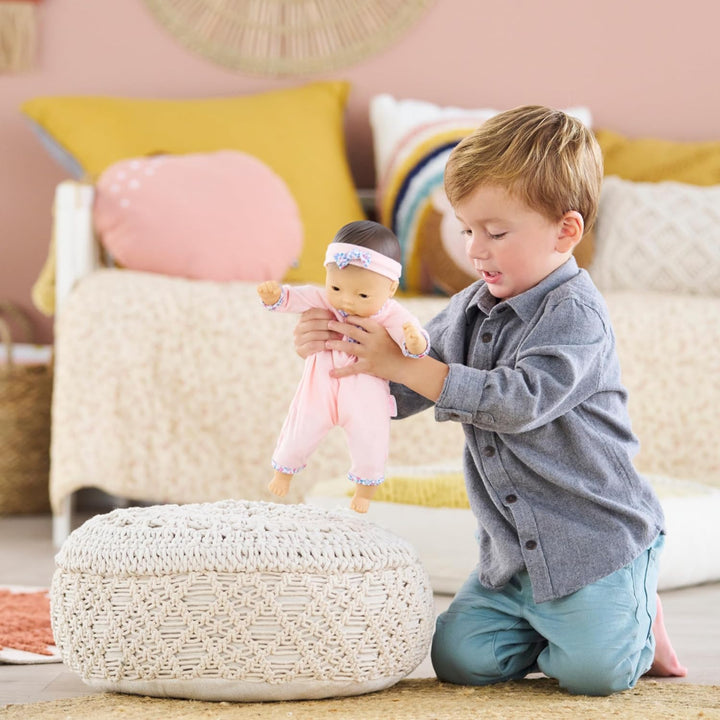 Corolle Bébé Calin Mila - Muñeca bebé niño suave de 12" con aro...