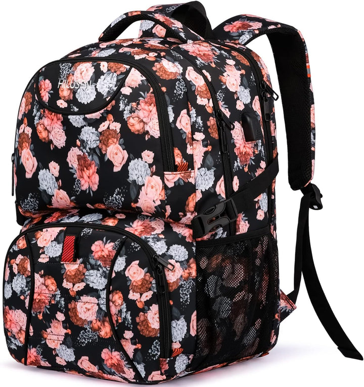 HILUSEN Mochila de almuerzo para mujer, lonchera térmica aislada, m...