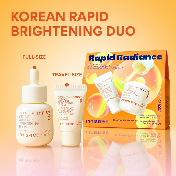 innisfree Vitamina C Rapid Radiance Set, juego coreano de cuidado d...