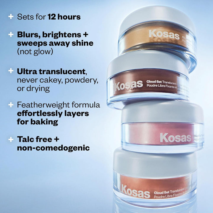 Kosas Cloud Set Polvo Suelto \u2013 Polvo Fijador y Difuminador Tra...