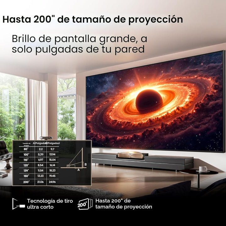 Hisense L9Q Proyector láser triple con distancia de proyección ultr...
