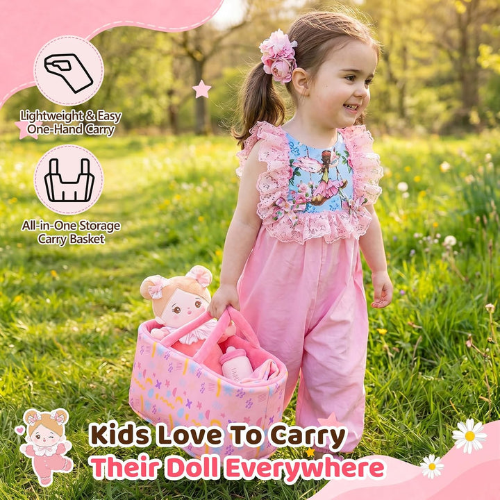 OUOZZZ - Set de muñeca de bebé suave para niñas, primera muñeca de...
