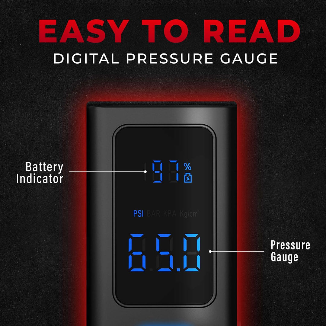Bullseye Pro - Compresor de aire portátil para neumáticos, bolas, b...