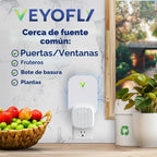 VEYOFLY Trampas para Moscas de la Fruta de Interior Enchufables con UV, Trampa para Mosquitos de Fruta, 2 Dispositivos + 4 Recargas
