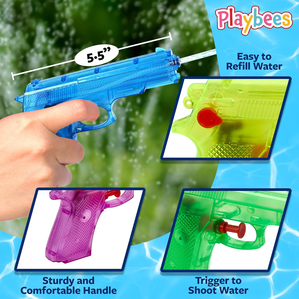 Pistolas de agua a granel, mini lanzadores de chorro para piscina y fiesta