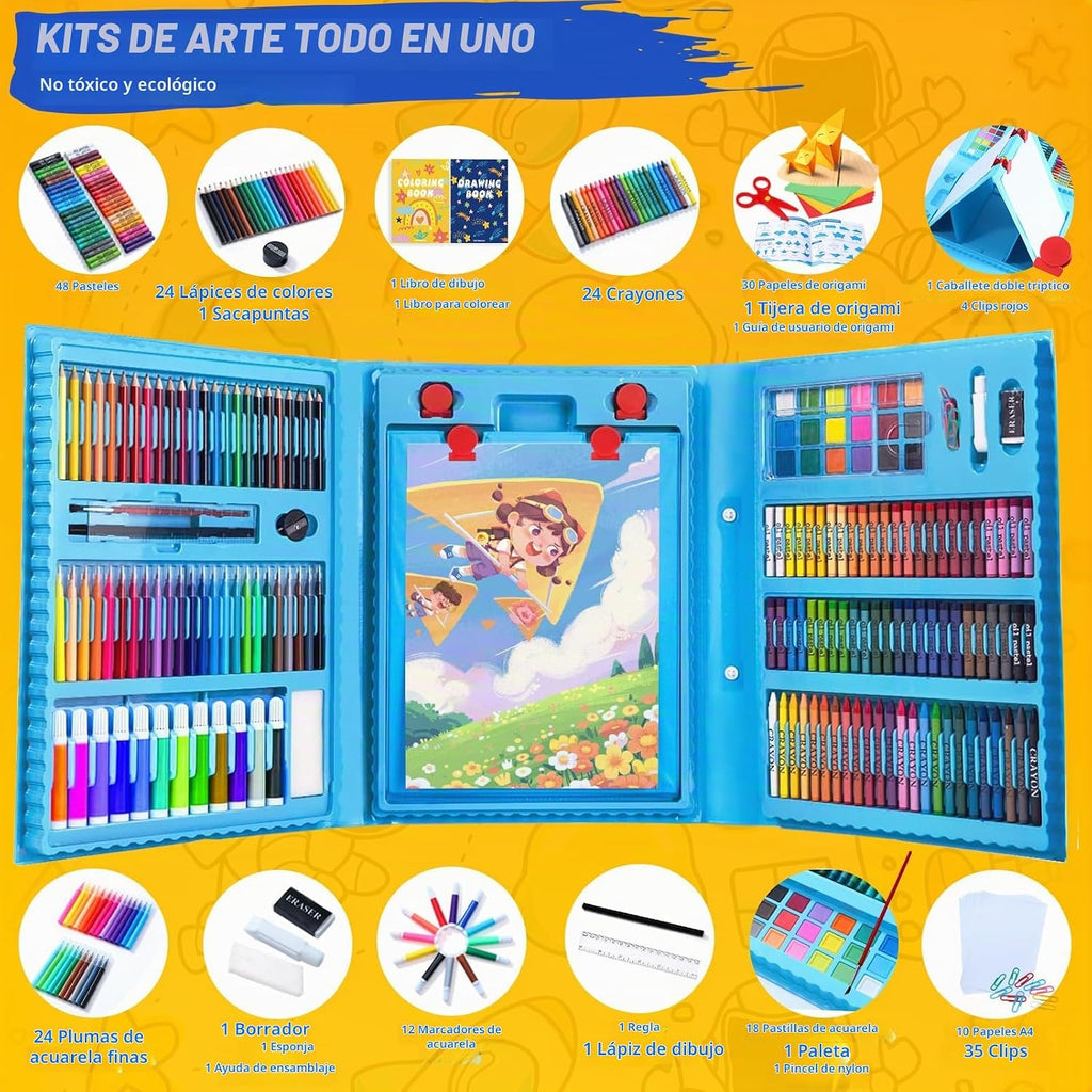 All en One Art Supplies Include Drawing Kit, Origami & Paper-Cutting Crafts