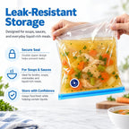 MEGAWISE Paquete de 30 bolsas reutilizables selladoras al vacío, bolsas de almacenamiento Sous Vide sin BPA, 3 tamaños con válvula de aire y doble cremallera, aptas para microondas y congelador, para