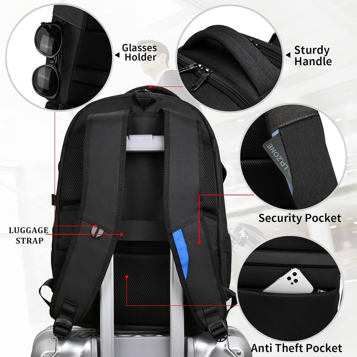 DUSLANG Mochila para portátil para viajes, resistente al agua, moch...