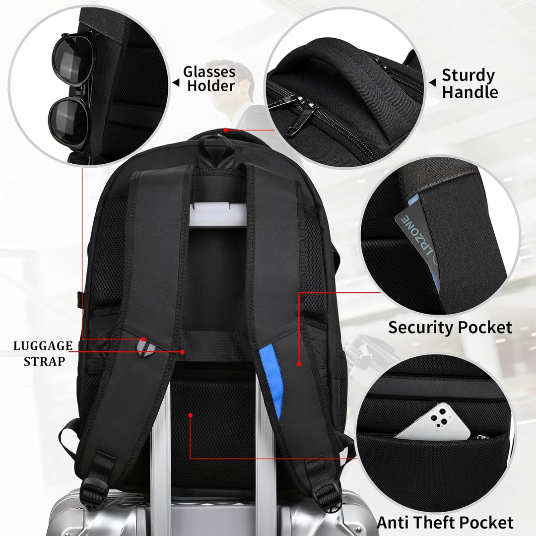 DUSLANG Mochila para laptop de 17 pulgadas para viajes, resistente...