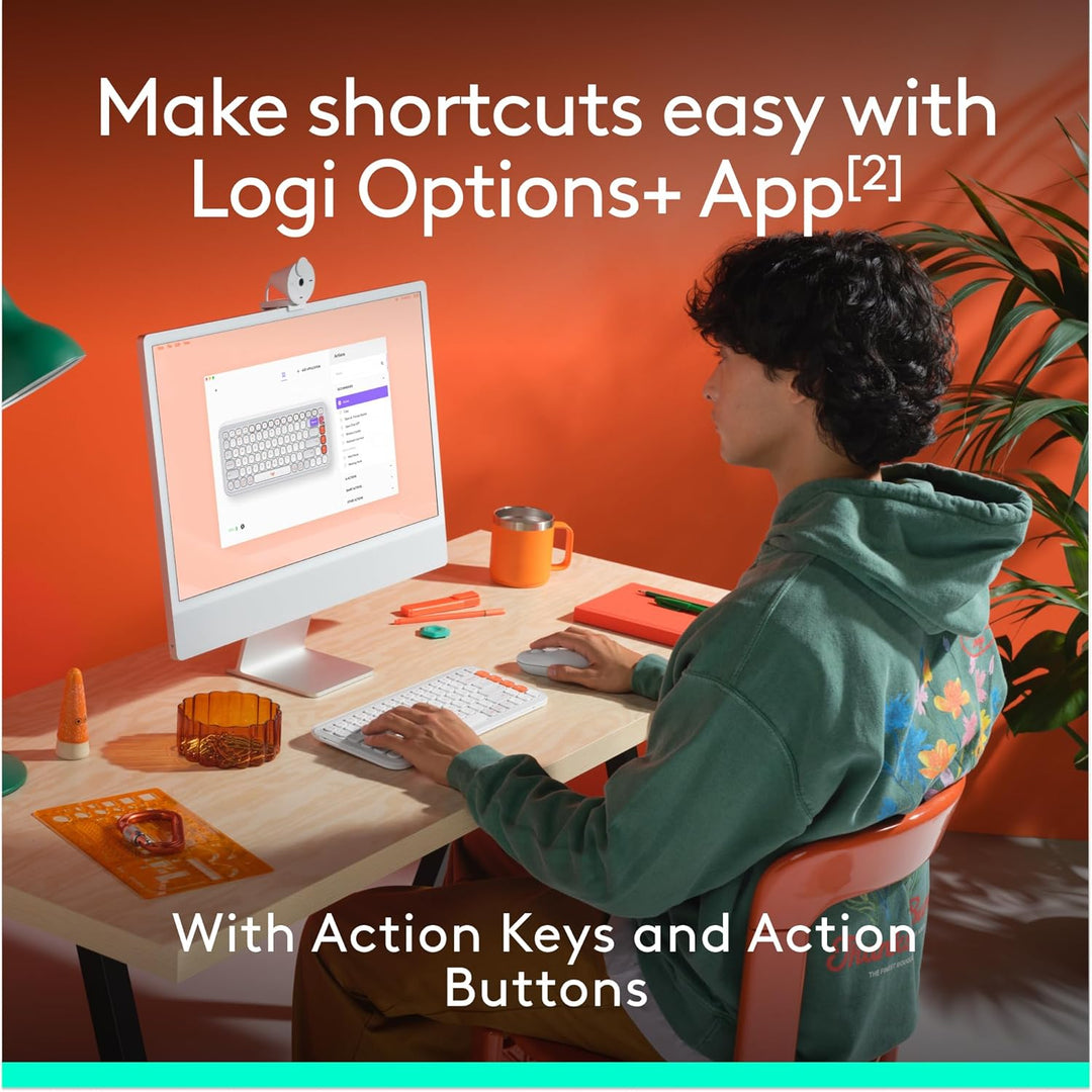 Combo Logitech POP ICON, Combo de Teclado y Mouse Bluetooth, Escrit...